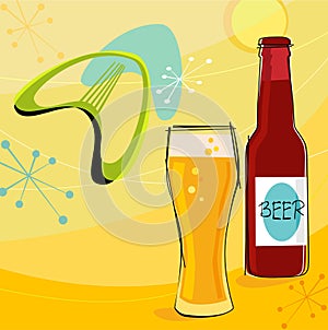 Retro Beer Motif (Vector)