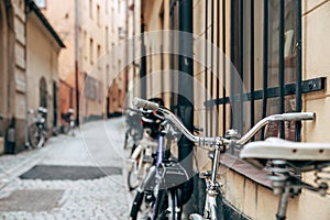 Retro bicycle in Stockholm Sweden