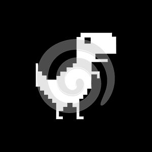 Pixel Art Dinosaur - Retro 8-Bit T-Rex Vector Illustration photo