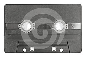 Retro black audio cassette tape