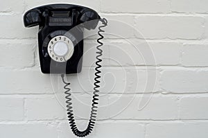 Retro black telephone