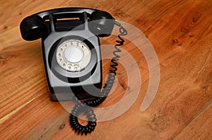 Retro black telephone