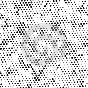 Retro Black And White Halftone Grunge Polka Dots Mess Background Pattern Texture