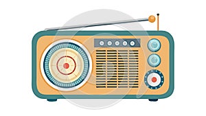 Retro Blue Transistor Radio Vector, vector design Generative AI