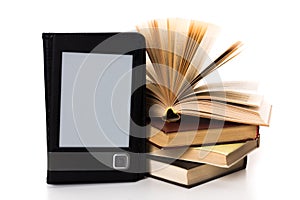 Retro books and modern ebook