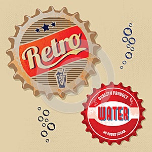 Retro bottle cap Design