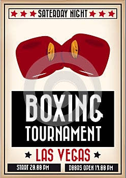 Retro boxing poster