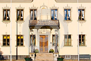 Retro building facade