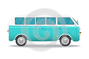 Retro bus vector illustration concept for vintage card.