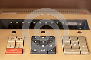 Retro calculator keypad buttons