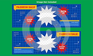 Retro calssic fashion sale banner template