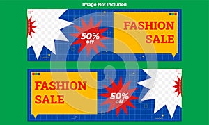 Retro calssic fashion sale banner template