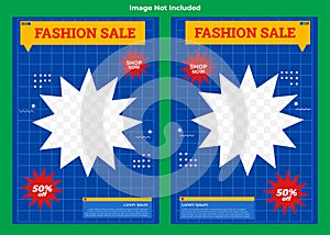 Retro calssic fashion sale flyer template