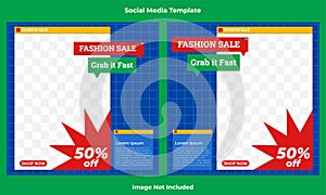 Retro calssic fashion sale social media post pemplate