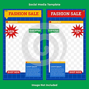 Retro calssic fashion sale social media post pemplate