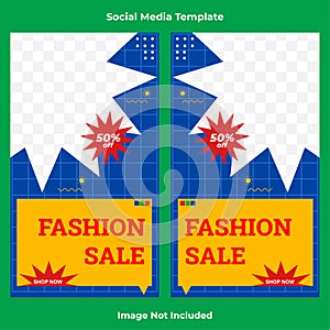 Retro calssic fashion sale social media post pemplate