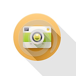 Retro Camera flat icon illustration