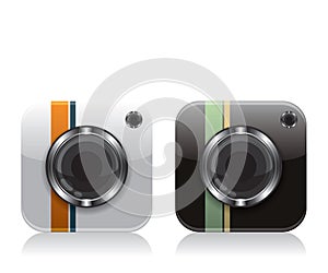 Retro camera icons