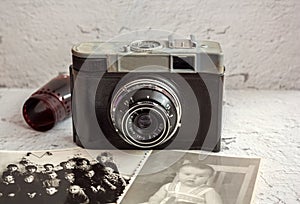 Retro camera, pictures from the past