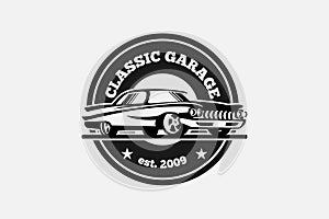 Retro car emblem EPS 10 file