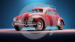 Retro car in a greeting card a perfect way to say \