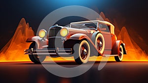 Retro car in a greeting card a thoughtful way to say \