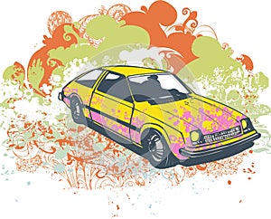 Retro car illustration