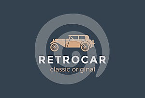 Retro Car Logo vector. Vintage Classic Vehicle