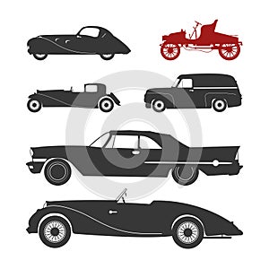 Retro car silhouette