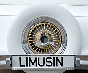 Retro car spare wheel