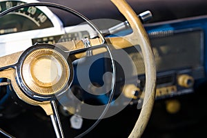 Retro car steering wheel