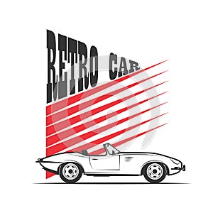 Retro car - vector illustration