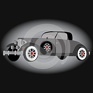 Retro car vector illustration