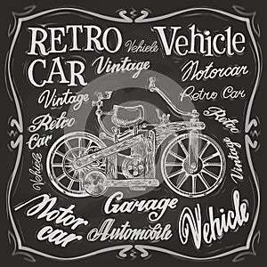 Retro car vector logo design template. vehicle or