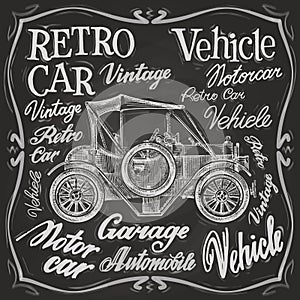 Retro car vector logo design template. vehicle