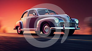 Retro car in a video game a fun and exciting way to relive the past