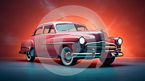 Retro car in a video game a fun and exciting way to relive the past