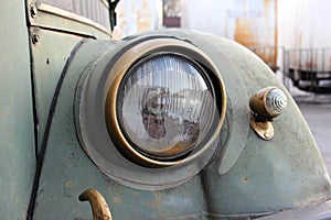 Retro car vintage headlight