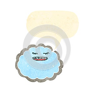 retro cartoon cloud with silver lining