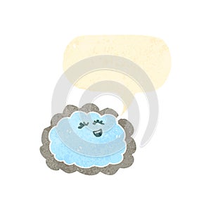 retro cartoon cloud with silver lining