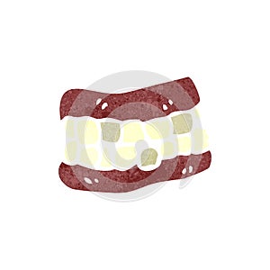 retro cartoon false teeth