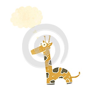 retro cartoon giraffe