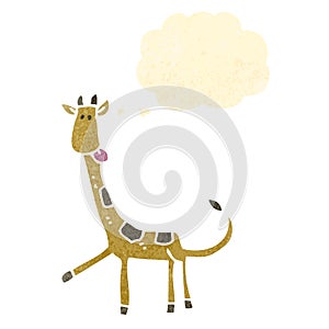 retro cartoon giraffe