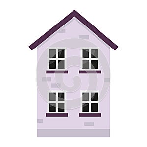 Retro cartoon house, great design for any purposes. Vector illustration.