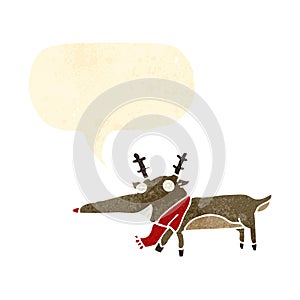 retro cartoon reindeer