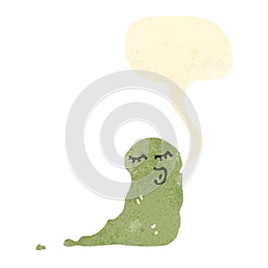 retro cartoon slimy ghost