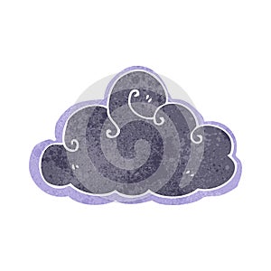 retro cartoon stormcloud symbol