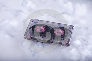 Retro cassette tape. Conceptual photography sound cloud