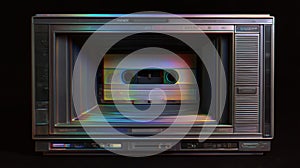 Retro Cassette Tape in Vintage Stereo System Analog Music Nostalgia photo