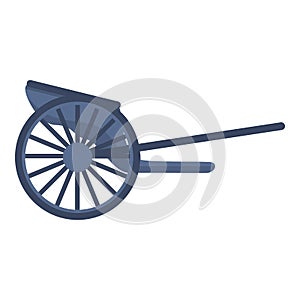 Retro chariot icon, cartoon style